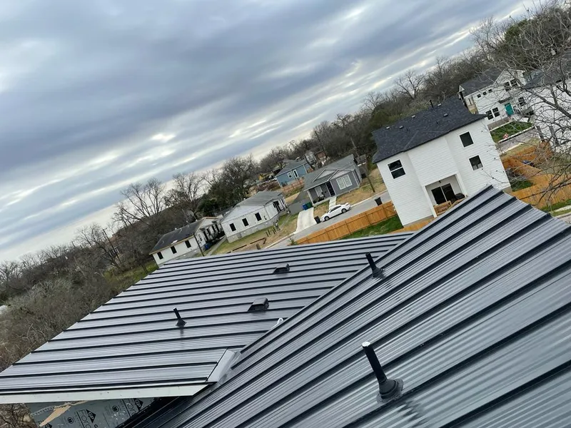 Standing seam metal roof panels with vents for Skylight Repair in Bethel Park